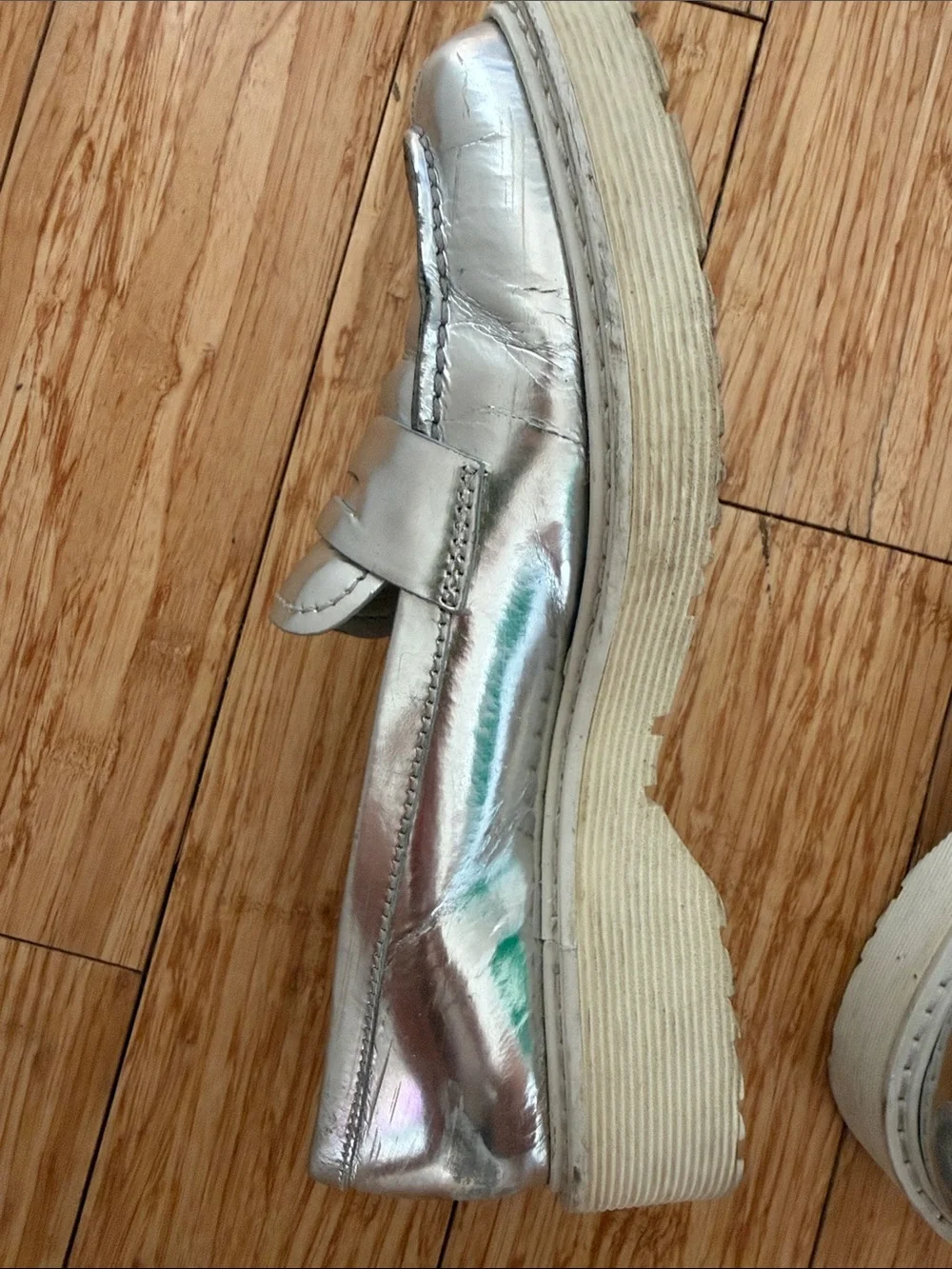 Silver Prada Loafers - 36 - Picture 2 of 6